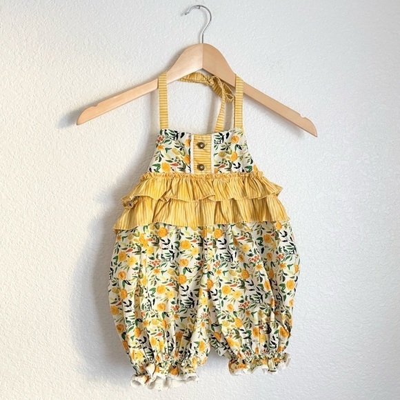 Haute Baby Merigold Garden Ruffle Bubble Romper 18M - Picture 2 of 9